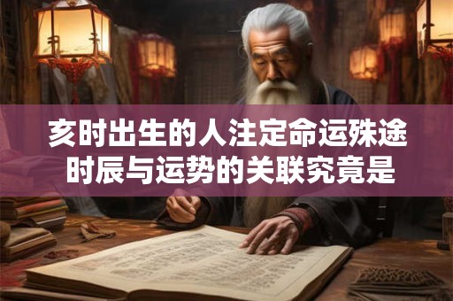 亥时出生的人注定命运殊途 时辰与运势的关联究竟是真是假