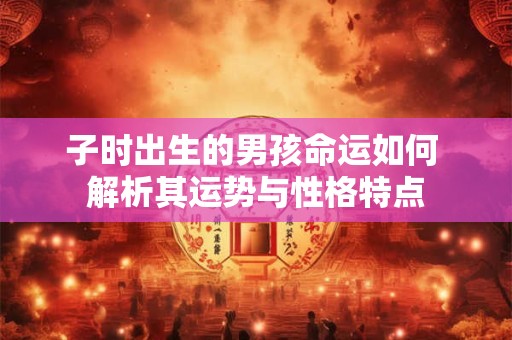 子时出生的男孩命运如何 解析其运势与性格特点
