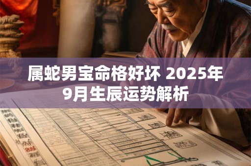 属蛇男宝命格好坏 2025年9月生辰运势解析