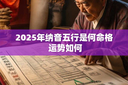 2025年纳音五行是何命格 运势如何