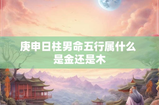 庚申日柱男命五行属什么 是金还是木