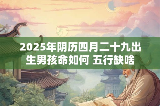 2025年阴历四月二十九出生男孩命如何 五行缺啥