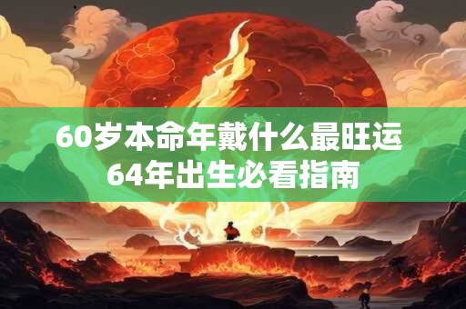 60岁本命年戴什么最旺运 64年出生必看指南