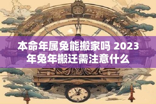 本命年属兔能搬家吗 2023年兔年搬迁需注意什么