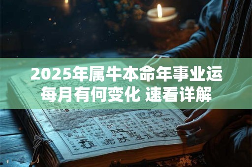 2025年属牛本命年事业运每月有何变化 速看详解