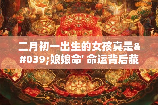 二月初一出生的女孩真是'娘娘命' 命运背后藏着什么玄机
