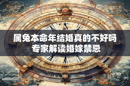 属兔本命年结婚真的不好吗 专家解读婚嫁禁忌