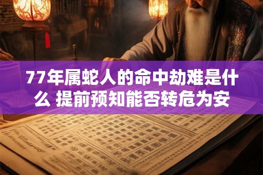 77年属蛇人的命中劫难是什么 提前预知能否转危为安