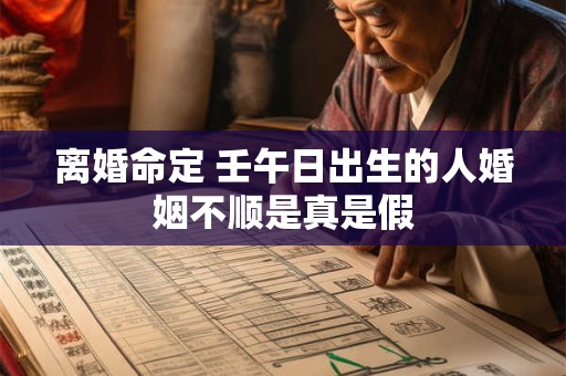离婚命定 壬午日出生的人婚姻不顺是真是假