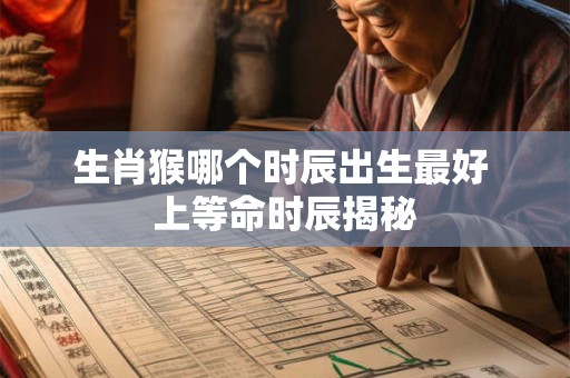 生肖猴哪个时辰出生最好 上等命时辰揭秘