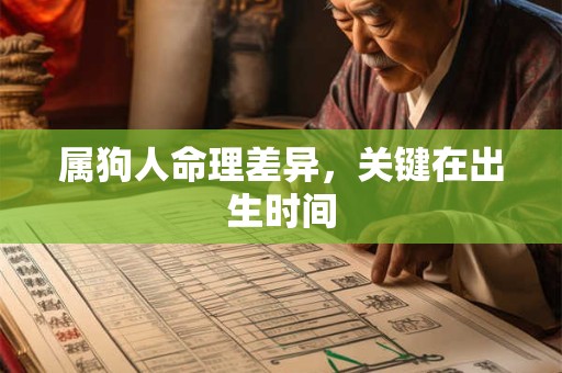 属狗人命理差异，关键在出生时间