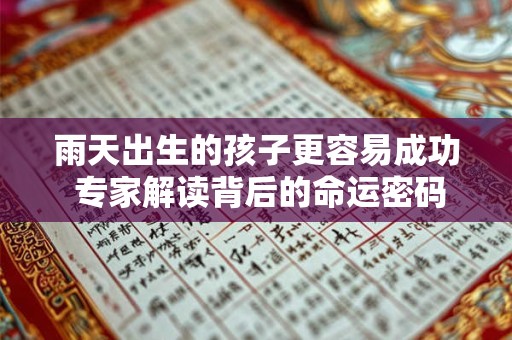 雨天出生的孩子更容易成功 专家解读背后的命运密码