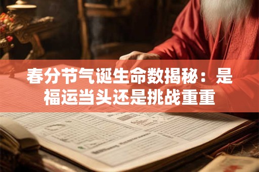 春分节气诞生命数揭秘：是福运当头还是挑战重重