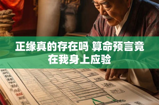 正缘真的存在吗 算命预言竟在我身上应验