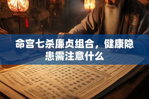 命宫七杀廉贞组合,健康隐患需注意什么 命宫七杀廉贞组合,健康隐患需注意什么