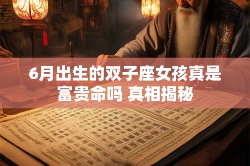 6月出生的双子座女孩真是富贵命吗 真相揭秘