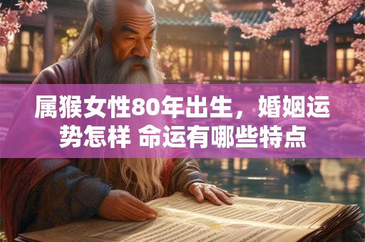 属猴女性80年出生，婚姻运势怎样 命运有哪些特点