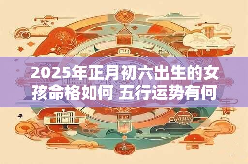 详细阅读:2025年正月初六出生的女孩命格如何 五行运势有何玄机 2025年正月初六出生的女孩命格如何 五行运势有何玄机