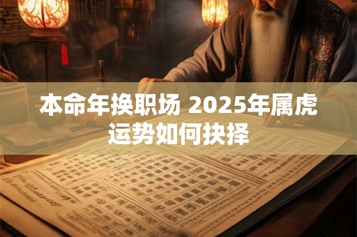 本命年换职场 2025年属虎运势如何抉择