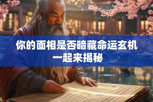 你的面相是否暗藏命运玄机 一起来揭秘