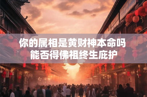 你的属相是黄财神本命吗 能否得佛祖终生庇护