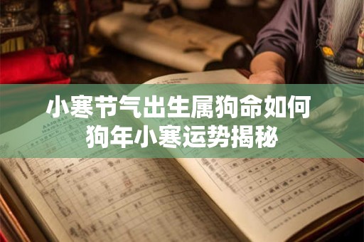 小寒节气出生属狗命如何 狗年小寒运势揭秘