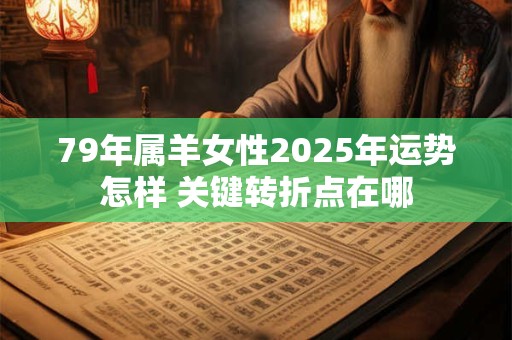 79年属羊女性2025年运势怎样 关键转折点在哪