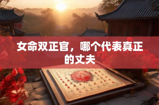 女命双正官，哪个代表真正的丈夫