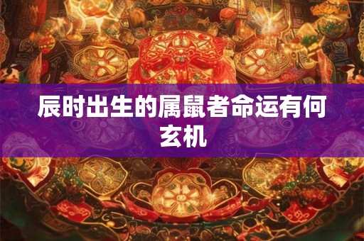 辰时出生的属鼠者命运有何玄机