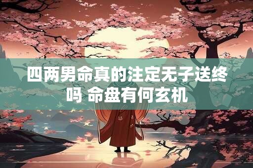 四两男命真的注定无子送终吗 命盘有何玄机