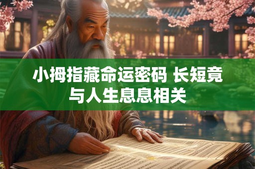 小拇指藏命运密码 长短竟与人生息息相关
