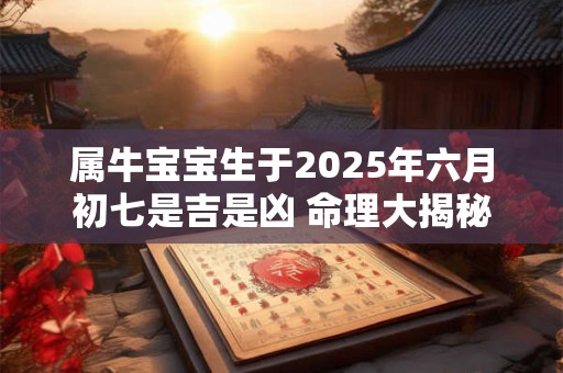 属牛宝宝生于2025年六月初七是吉是凶 命理大揭秘