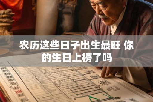 农历这些日子出生最旺 你的生日上榜了吗