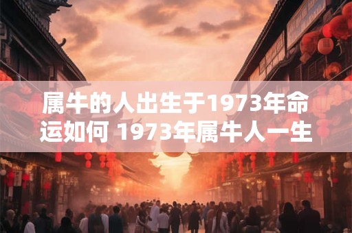 属牛的人出生于1973年命运如何 1973年属牛人一生命运解析