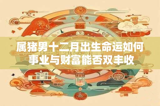 属猪男十二月出生命运如何 事业与财富能否双丰收