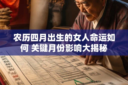 农历四月出生的女人命运如何 关键月份影响大揭秘