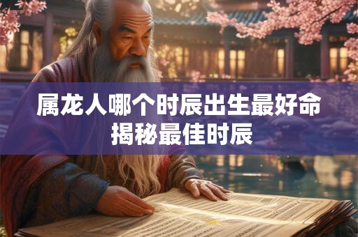 属龙人哪个时辰出生最好命 揭秘最佳时辰