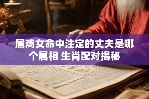 属鸡女命中注定的丈夫是哪个属相 生肖配对揭秘