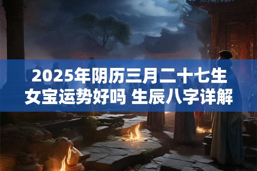 2025年阴历三月二十七生女宝运势好吗 生辰八字详解 2025年阴历三月二十七生女宝运势好吗 生辰八字详解