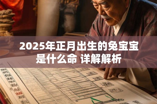 2025年正月出生的兔宝宝是什么命 详解解析