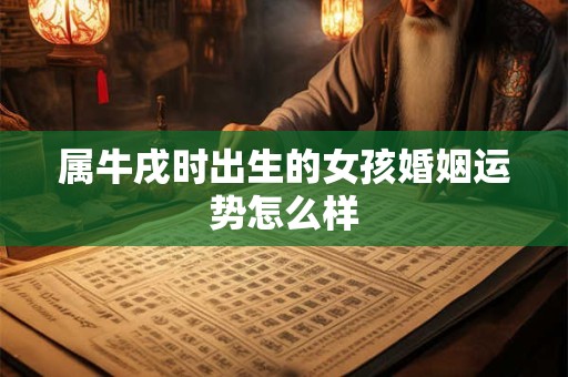 属牛戌时出生的女孩婚姻运势怎么样