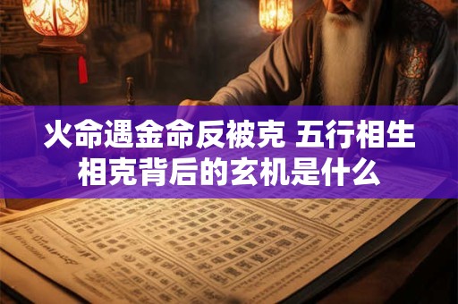 火命遇金命反被克 五行相生相克背后的玄机是什么