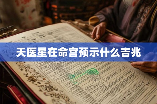 天医星在命宫预示什么吉兆
