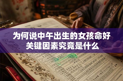 为何说中午出生的女孩命好 关键因素究竟是什么