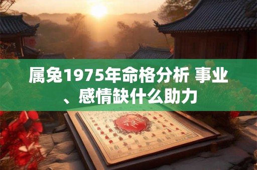 属兔1975年命格分析 事业、感情缺什么助力
