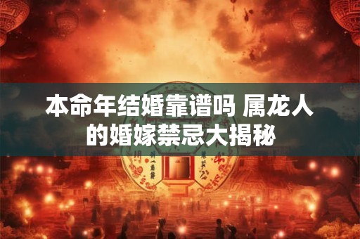 本命年结婚靠谱吗 属龙人的婚嫁禁忌大揭秘