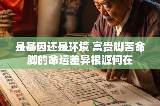 是基因还是环境 富贵脚苦命脚的命运差异根源何在