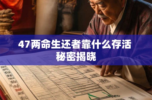 47两命生还者靠什么存活 秘密揭晓