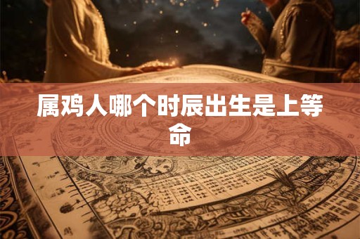属鸡人哪个时辰出生是上等命