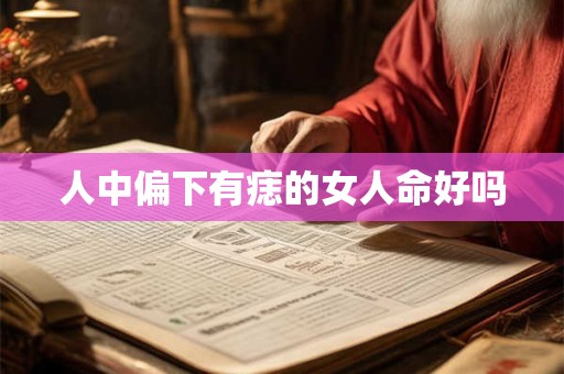 人中偏下有痣的女人命好吗